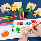 🎨🪵 20pc Montessori DIY Drawing & Painting Stencils