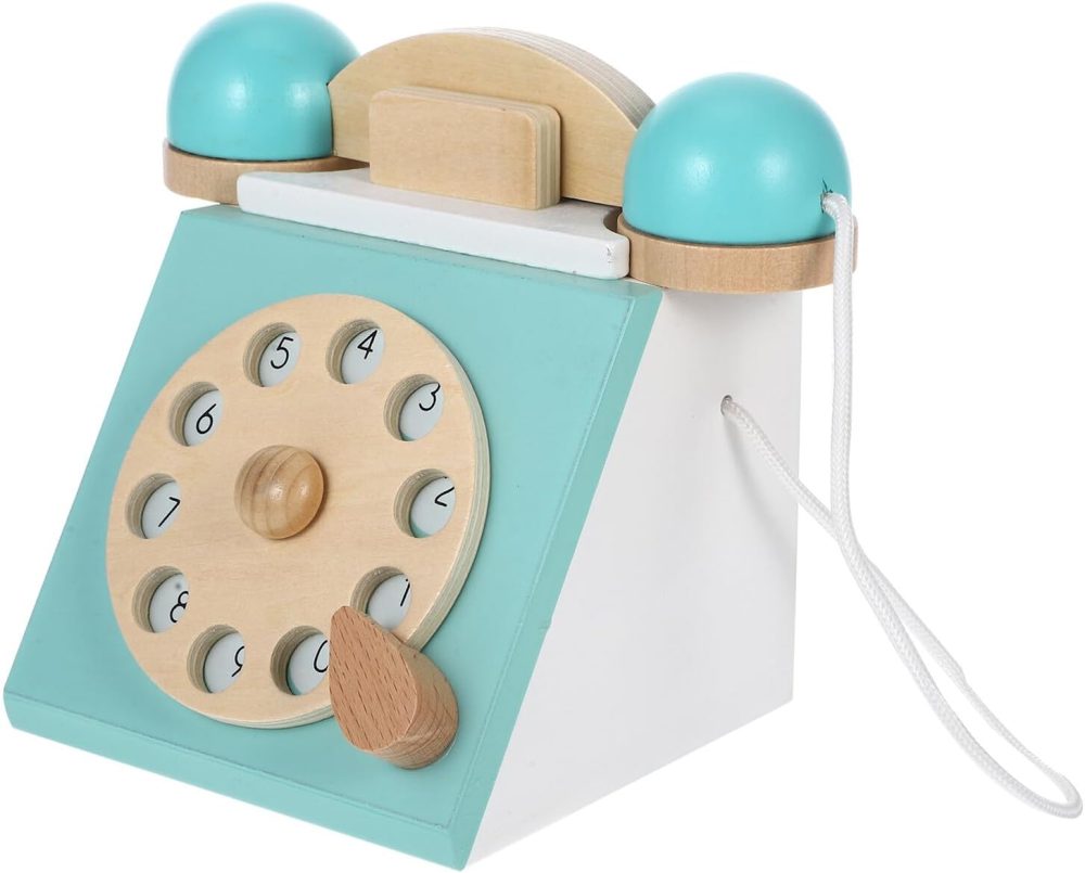 ☎️🧸 KONTONTY WOODEN ROTARY DIAL TELEPHONE Điện thoại quay số bằng gỗ