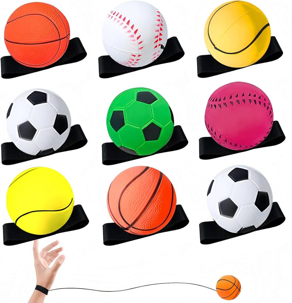 🟠🎯 ZCOINS 9 PCS WRIST RETURN REBOUND BALLS – BỘ 9 BÓNG NẢY TRỞ LẠI CỔ TAY
