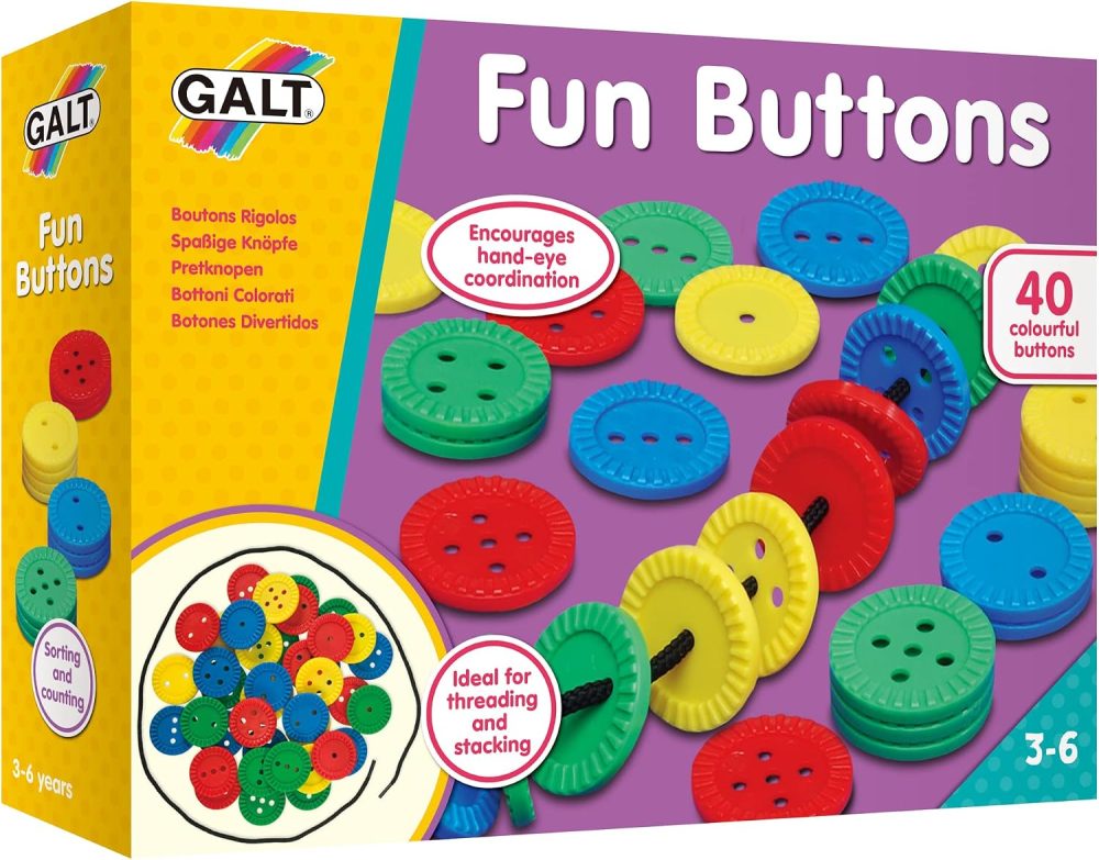 🧵🔴 GALT FUN BUTTONS – BỘ 40 NÚT XÂU DÂY & PHÂN LOẠI MÀU SẮC
