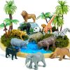 🦁🌿 RILERYAN 20 PCS WILD ANIMALS FIGURINES Bộ 20 mô hình động vật hoang dã mini – Safari, rừng xanh & sở thú