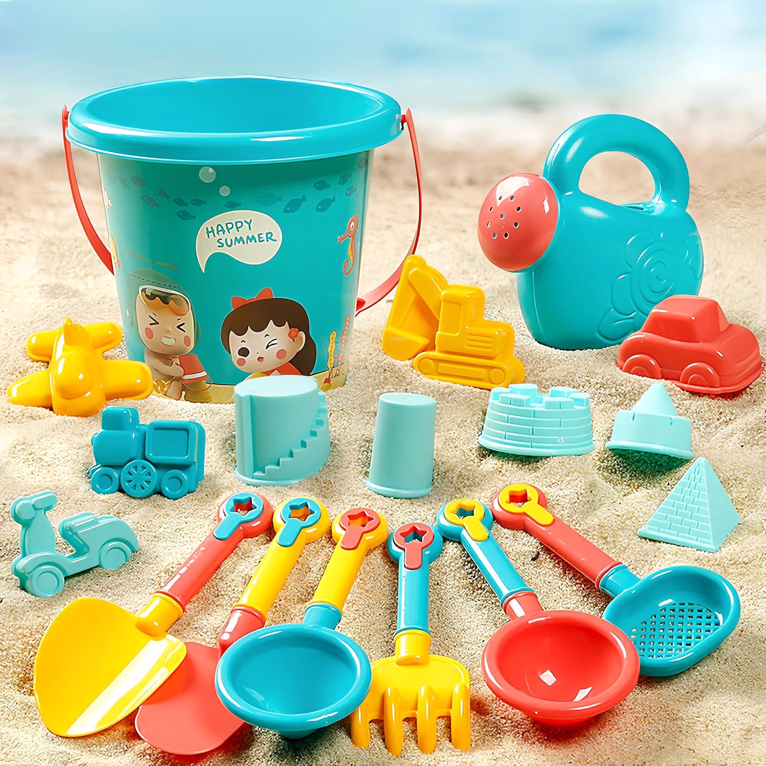 🏖️🪣 ZCOINS SAND PIT & BEACH TOYS SET – BỘ ĐỒ CHƠI XÚC CÁT & VUI CHƠI BÃI BIỂN