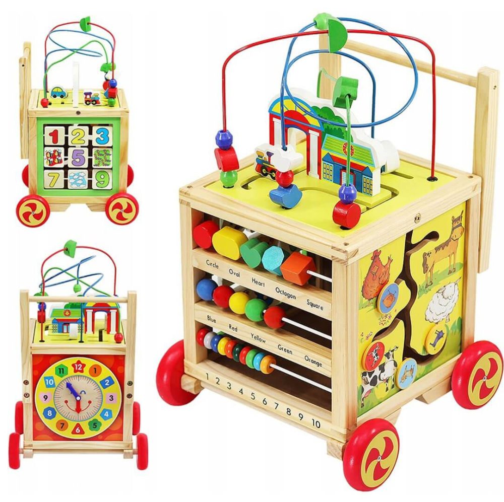🧸🚶 LITTLE NATION ACTIVITY CUBE BABY WALKER - Khối Đồ Chơi Vận Động Kết Hợp Xe Tập Đi Little Nation