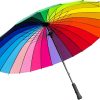 🌈 THREEH RAINBOW GOLF UMBRELLA KS07 Ô cầu vồng 24 nan cỡ lớn – Che mưa, che nắng